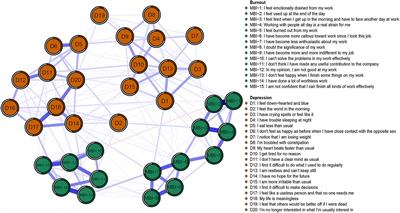 Association of burnout with depression in pharmacists: A network analysis